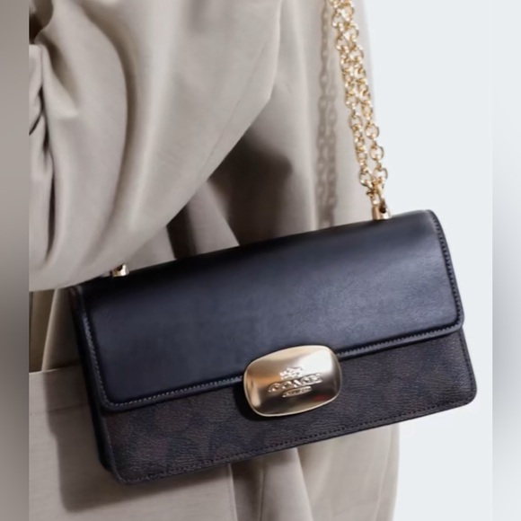 Coach Black and Brown Eliza Crossbody Bag NWT Retail $398 - Picture 5 of 9